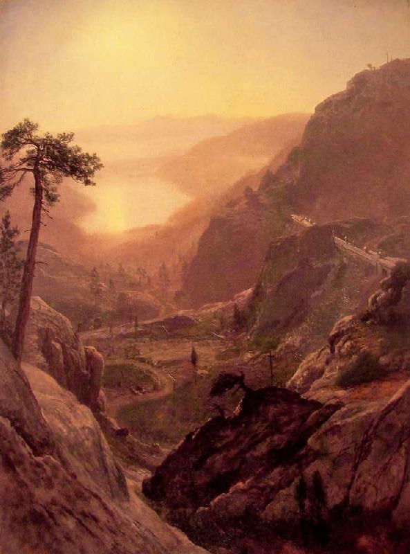 Albert Bierstadt View of Donner Lake, California oil painting picture
